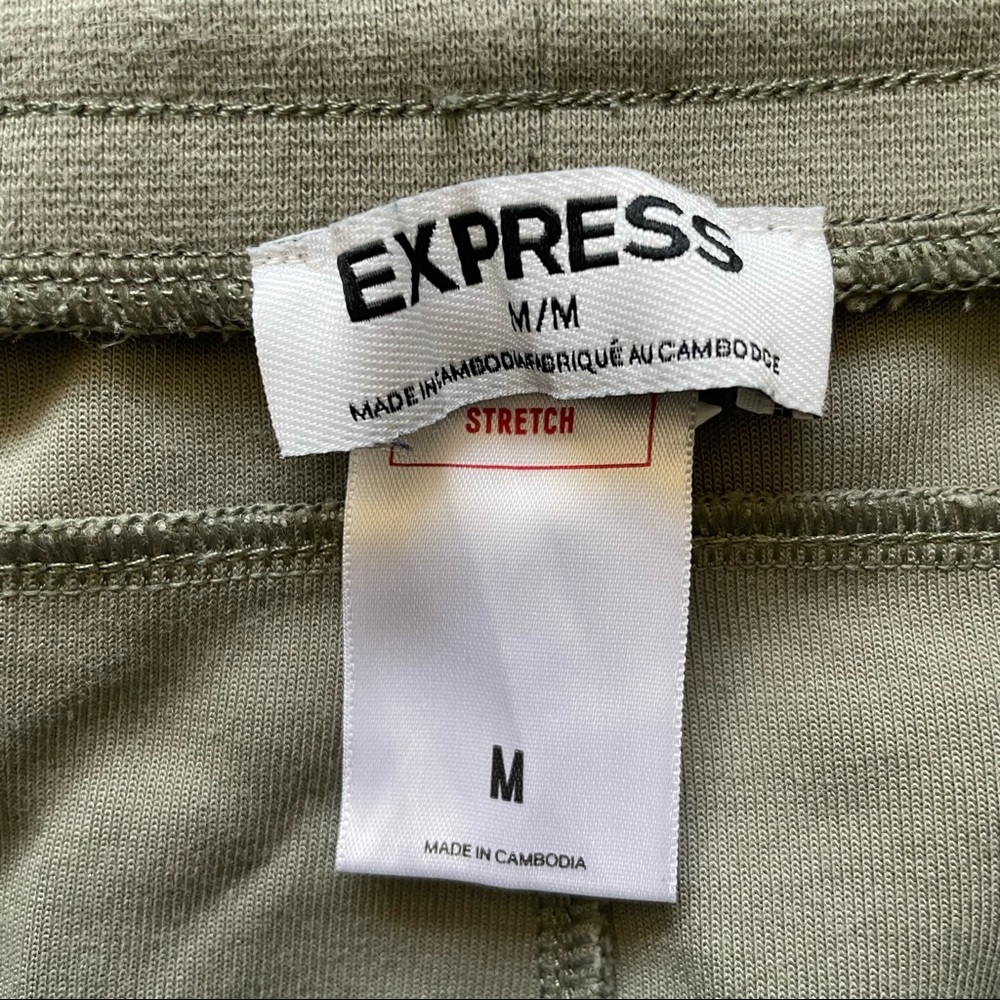 Express Knit Drawstring Shorts Size Medium In Lig… - image 2